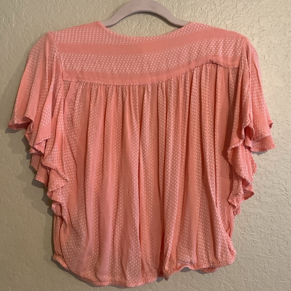 Maeve Pink Surplice Top (L) - Picture 5 of 6